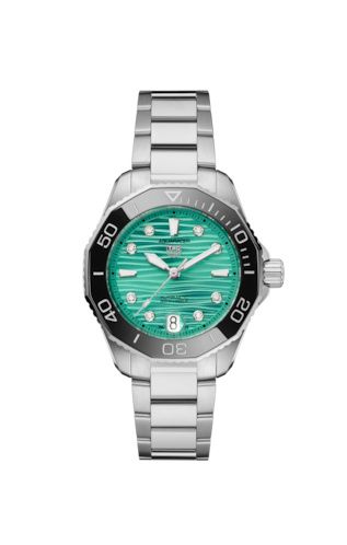 TAG Heuer Aquaracer Professional 300 36 Stainless Steel / Turquoise - Diamond / Bracelet